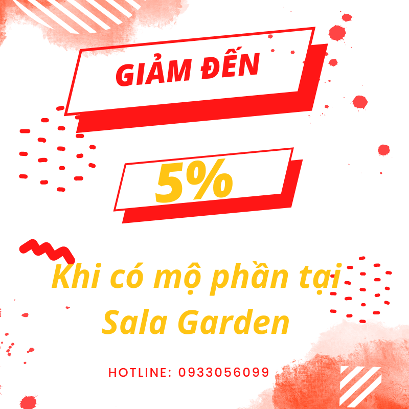 chương trình khuyến mãi 5% khi có mộ phần salagarden