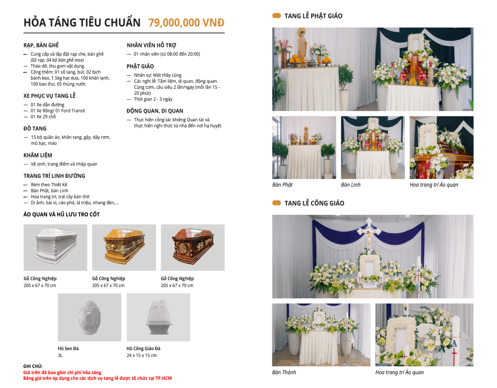 dịch vụ hoả táng tiêu chuẩn